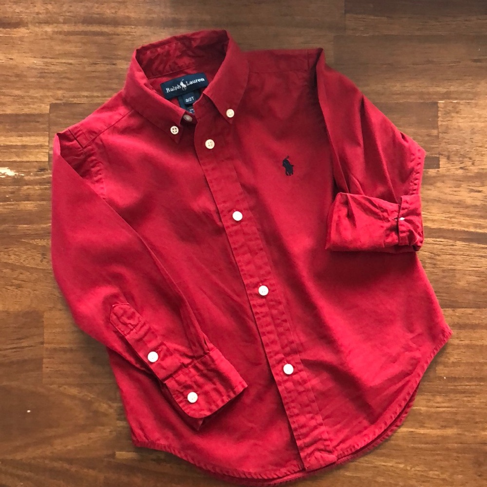 Ralph Lauren red button up!